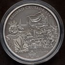 Rare 2010 Cook Is Large Silver 5$ Jerusalem 2 Crusade King Louis France