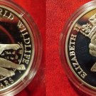 1990 Cook Is Large Silver Proof  50$ Fauna Lynx