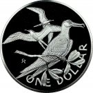 1979 British Virgin Is. Large Sterling Silver Proof $1-Birds-Frigate