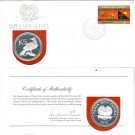 1975 Papua New Guinea Large Silver Proof $5-Birds-Eagle/paradise First Day Cover