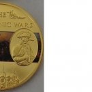 St.Helena 2013 Large Goldplated Color 25 Pence-Napoleon Battles-Waterloo