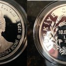 2002 Turkey Large Silver Proof 1M lira-Mevlana Celaddin Rumi-13 Cent.Saint/Poet