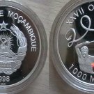 1998 Mozambique Large Silver Proof 1000 Meticais- Olympic
