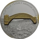 2007 Cook Is Large Silver Goldplated 3D Proof 10$ Sydney Harbour Bridge