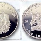 2003 Uganda Large Proof  Gorilla 1000 Sh T4