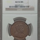 1907 British Straits Settlements Edward VII Large Cent- NGC AU53