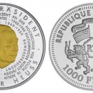 2009(nd) Togo Large Goldplated Silver Proof 1000 f Theodor Heuss