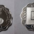 ca 1980 Portugal Estoril Casino Large Silver Gaming 1000 Escudo Token