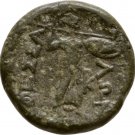Ancient Greece 2 cent  BC Larissa THESSALY LEAGUE APOLLO ATHENA ITONIA AE #2