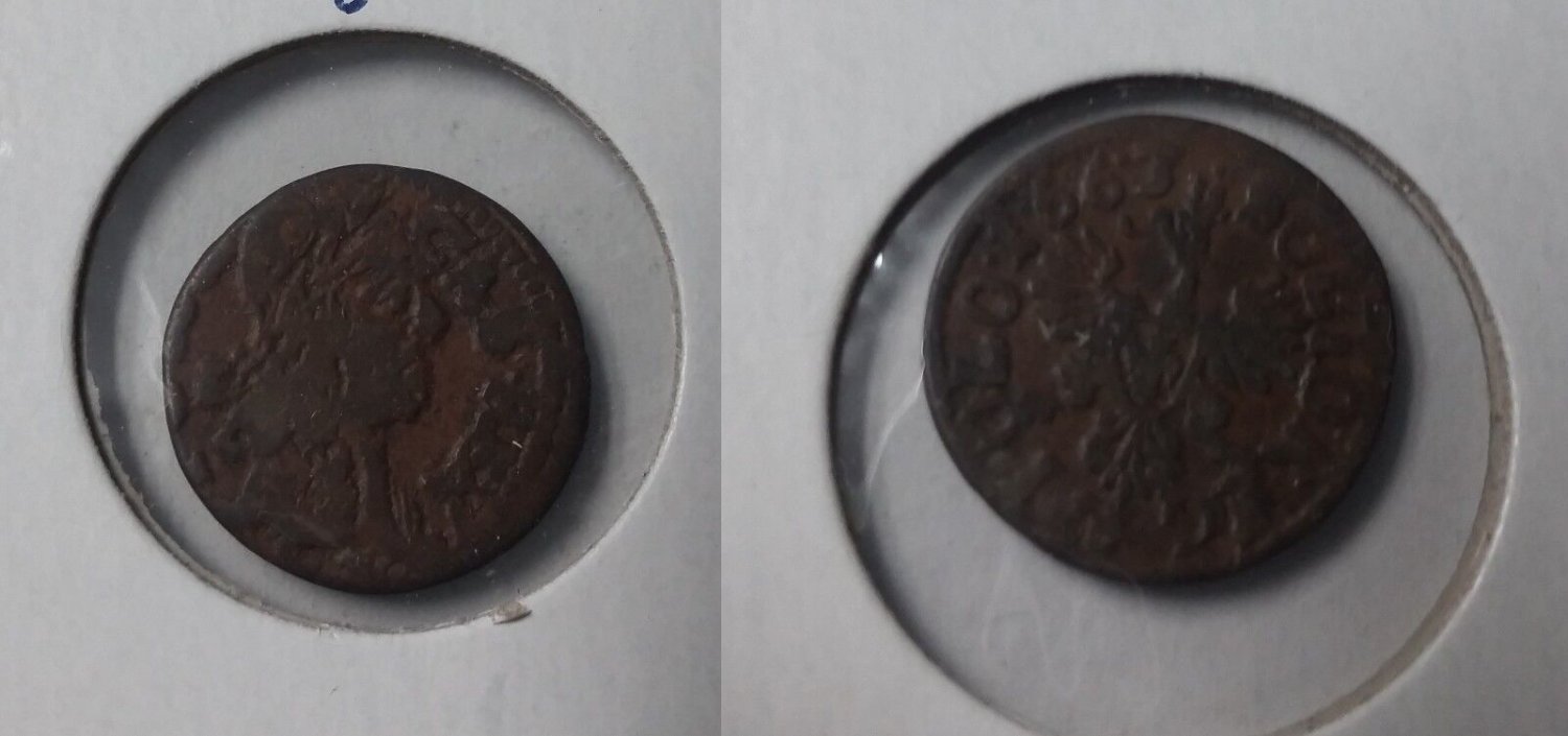 1663 Poland 1 Solidus Jan Kazimierz
