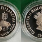 1996 Guernsey Large  Silver Proof 5 Pound-Queens 70 Birthday