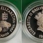 1996 Guernsey Large Silver Proof 5 Pound-Queens 70 Birthday