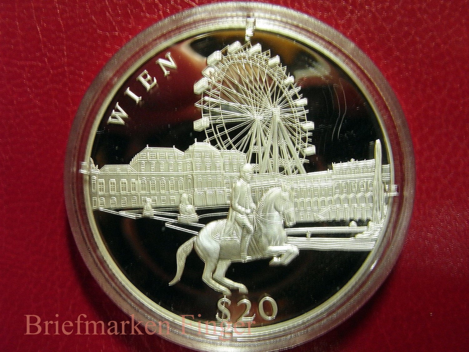 2000 Liberia Large Silver Proof $20 World Capitals-Vienna