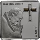 2004 NORTHERN MARIANA IS Large Proof Silver w/Crystals $5 Pope John Paul II