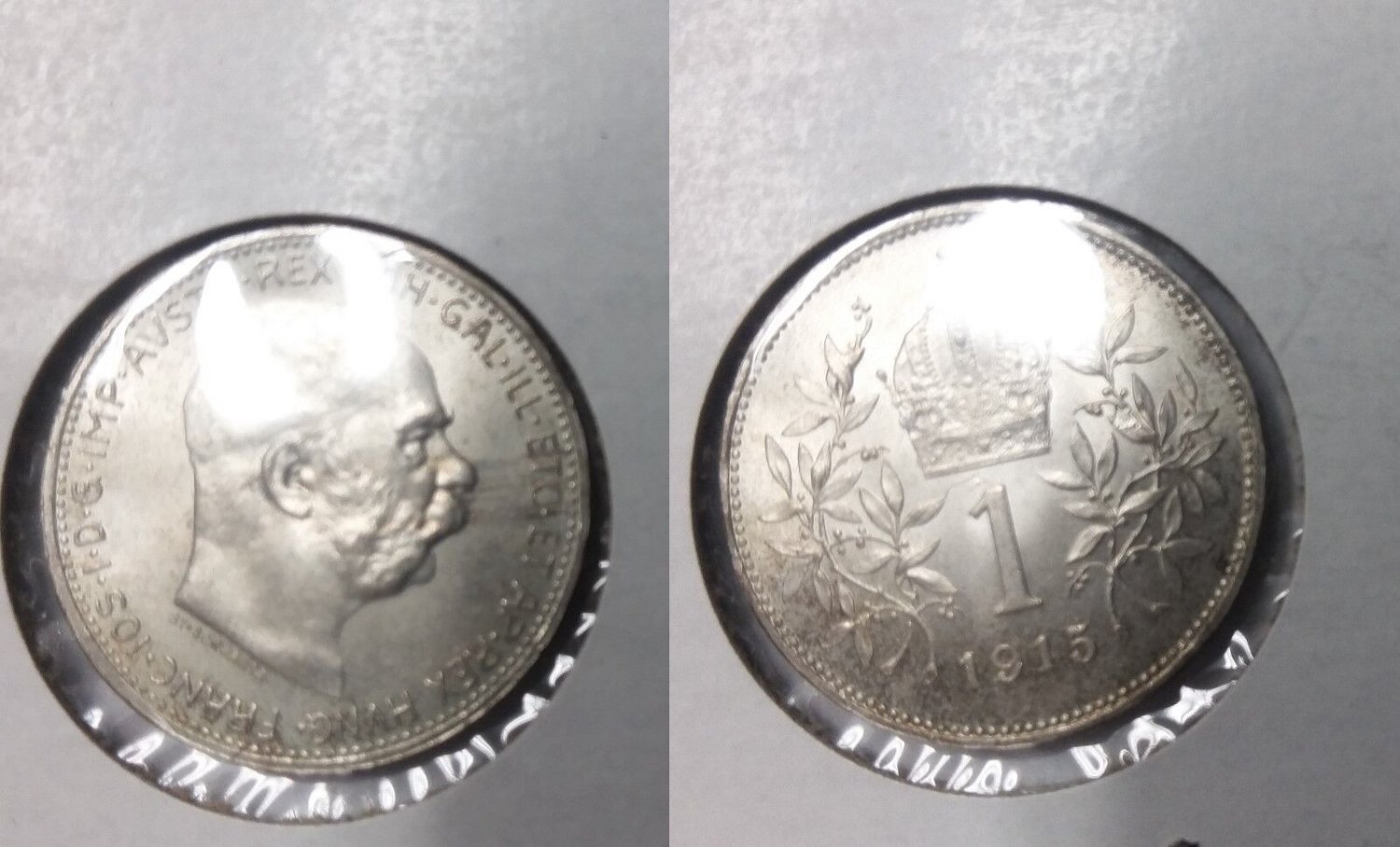 1915 Austria Silver Corona- Nice BU