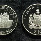 1994 Samoa Large Silver Proof 10$ Castle