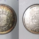 Portuguese Mozambique Silver 1960 10 escudos -Nice UNC- beautiful toning #2