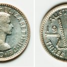 Rare 1963 Australia Proof Silver  3 pence #2-mintage 5042