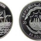 Liberia 2000 Large .999 Silver Proof $20- Royal William Ship