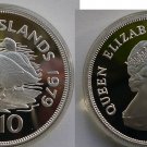 1979 Falkland Is Large Proof Silver 10 P-Duck