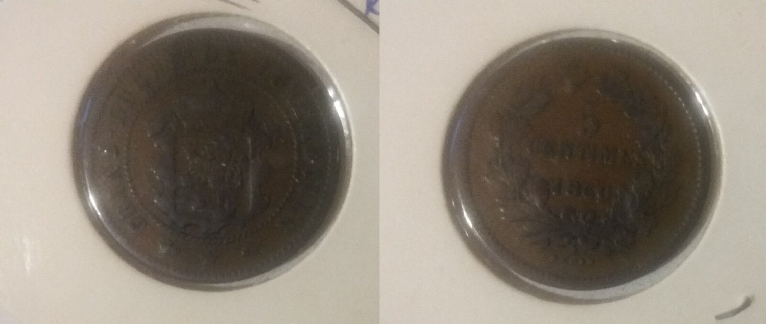 Scarce 1860 Luxembourg 5 Cent
