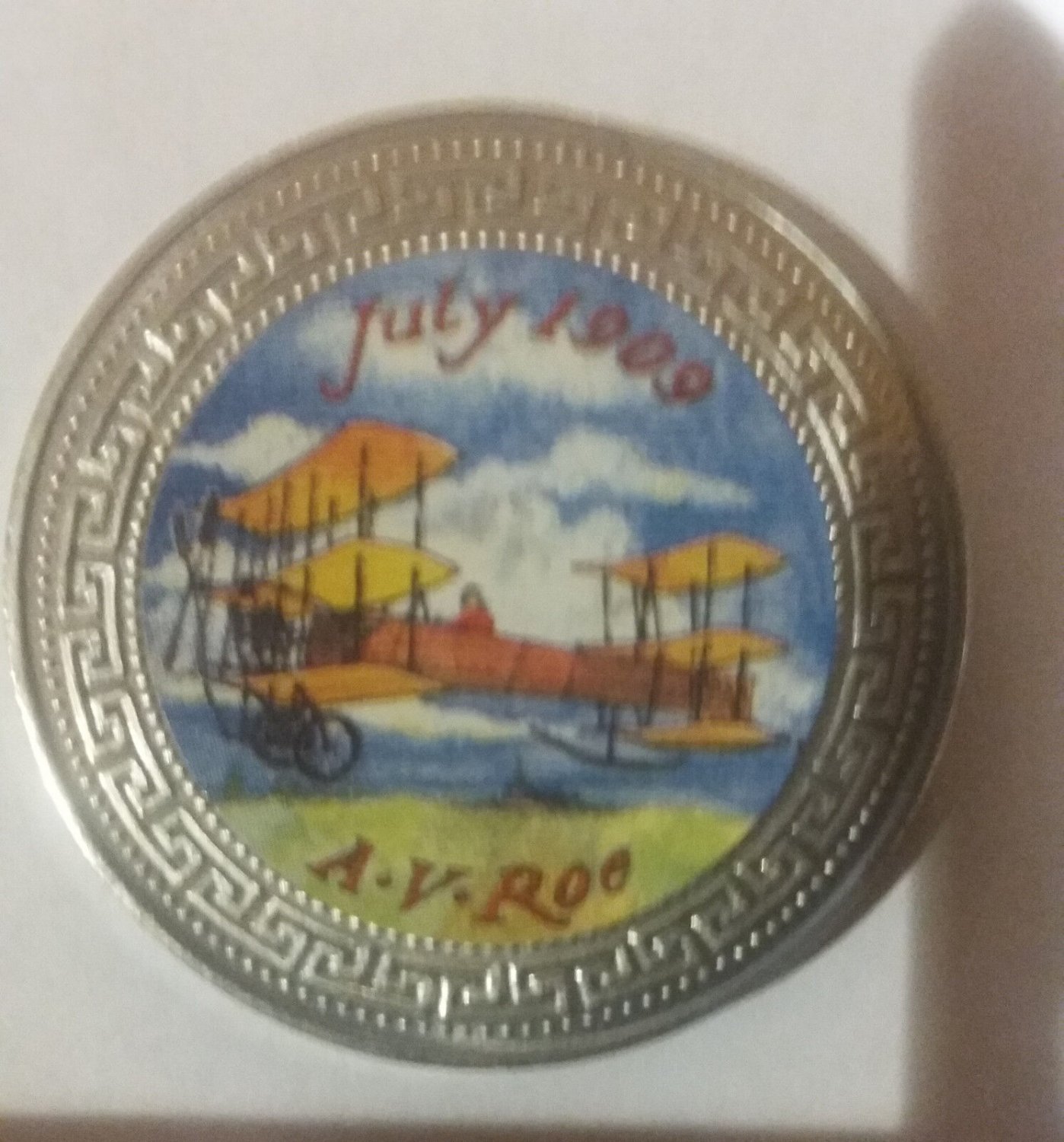 1998 Great Britain  Large Color Prooflike Trade 1$-Aviation History-1909 AV.Roe