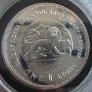 1974 Sierra Leone Large Proof Silver  1 Leone- Lion