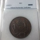 1889 British North Borneo Large 1 C-Natives-Nice #2, slabbed
