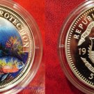 Liberia 1996 Large Silver Proof Color $5 Tropical Fish