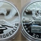 1997 Finland Large Proof silver 20 Ecu- Aurora Borealis