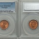 Rare 1921 Portugal 1 Centavo PCGS MS 65 RD