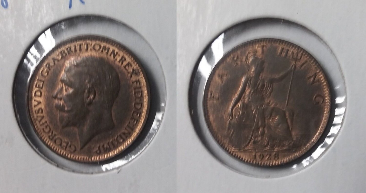 1928 Great Britain  1 Farthing-Super Nice