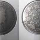 Canada 1910 Silver 25 Cents