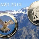 Malawi 2010 Huge 50mm Color 10 Kwacha-Birds Of Prey-Peregrine Falcon