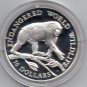 1990 Cook Is Large Silver Proof 50$ Fauna Chimpanzee