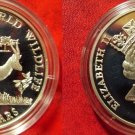 1990 Cook Is Large Silver Proof  50$ Fauna Gazelle