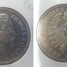 Bavaria 1875 (Germany) silver 5 Mark, NICE