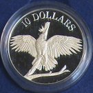 1990 Australia Large Silver Piefort(double thick)Proof  $10 Cockatoo