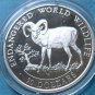 1990 Cook Is Large Silver Proof 50$ Fauna Ram