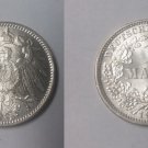 1914 D Germany Silver 1 Mark- WWI start-  nice BU