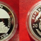 Liberia 2005 Large Silver Color Proof $10-World Cup Soccer Japan