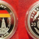 Liberia 2005 Large Silver Color Proof $10-World Cup Soccer Germany