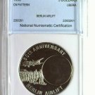 Rare Liberia 1998 Proof $5 pattern(Proba)- Berlin Airlift 50 years, slabbed