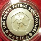 1986 Turkey Large Silver Proof 10000 lira World Cup Soccer(Football) Ball/Player