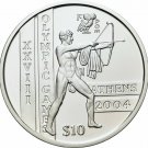 2003 Sierra Leone Large Proof Silver $10 Olympics Athens- Ancient Archer