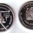 Rare 1996 Tanzania Aluminum 2000 s pattern Olympic Discus T1