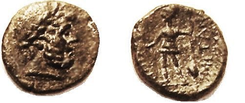 Rare Ancient Greece PANORMOS,&Atilde;�16, c.330 BC, Zeus hd r/Warrior stg