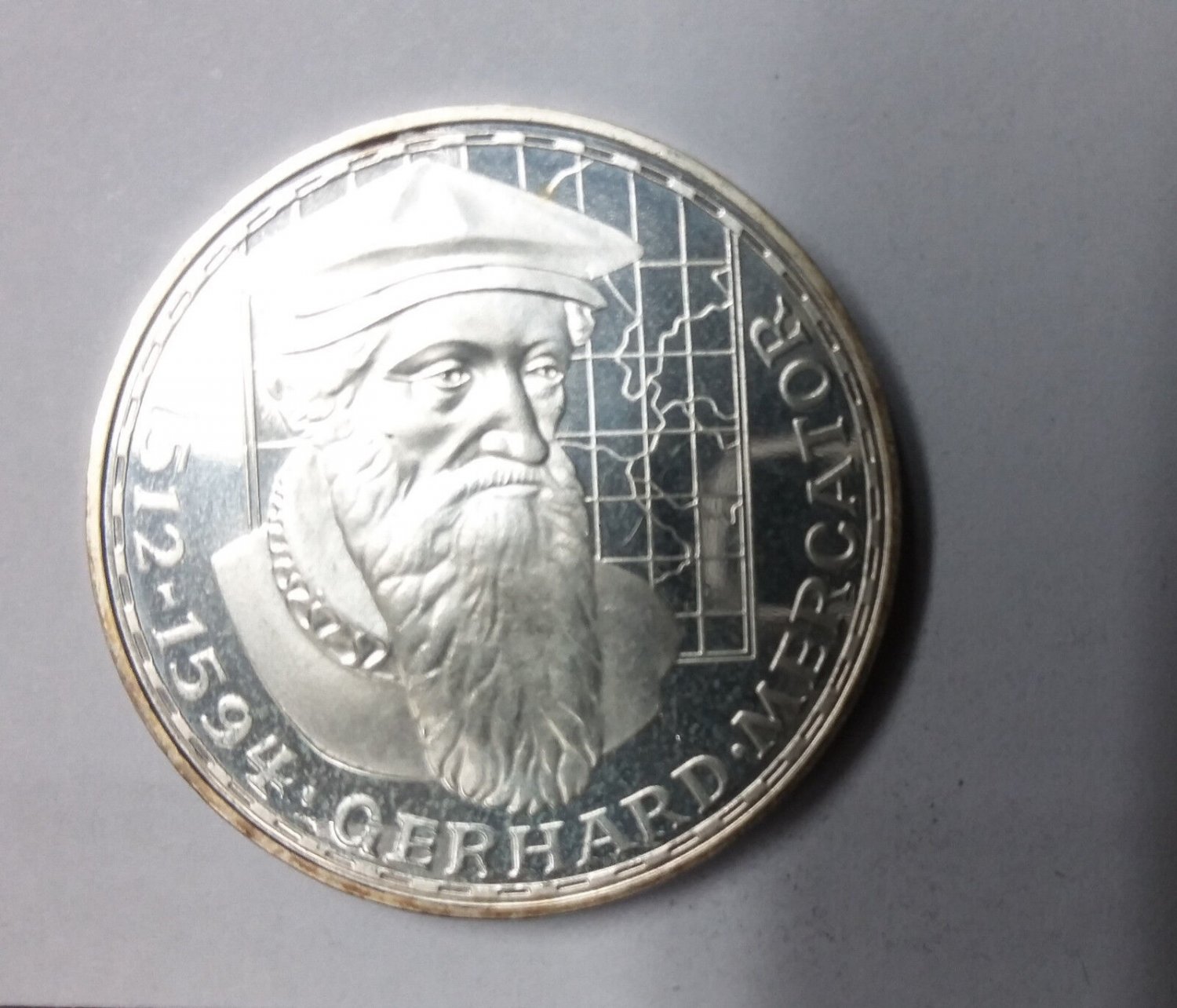 1969 Germany Silver Proof 5 Marks Mercator #2