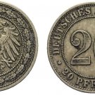 Scarce 1892 A Germany 20 pfennig- Nice
