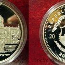 2000 Liberia Large Silver Proof $20 World Capitals- Lisbon